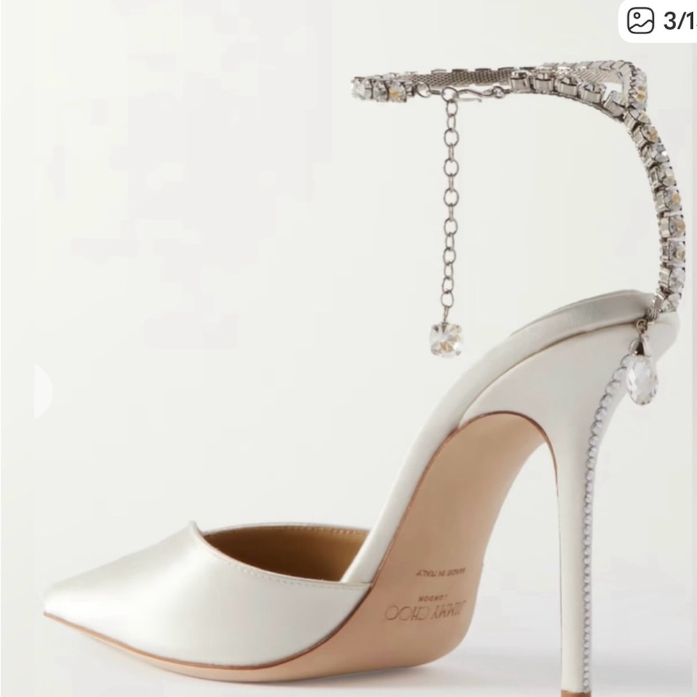 Jimmy Choo Saeda 100MM Suede Pumps - Picture 2 of 6